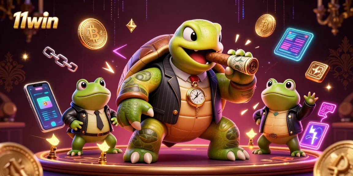 Experience thrilling moments with 11win as characters embody crypto casino excitement.