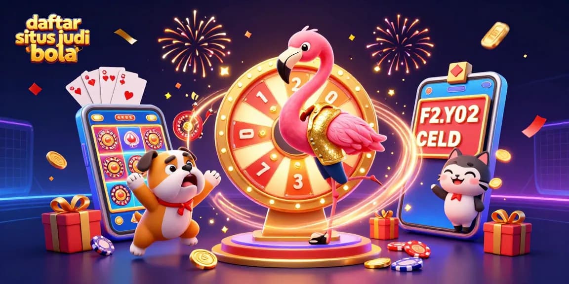 Spin the prize wheel with daftar situs judi bola for exciting rewards in this vibrant casino scene.