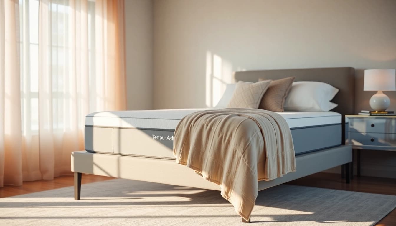 Experience the comfort of the Tempur Adapt mattress in an inviting bedroom setting.
