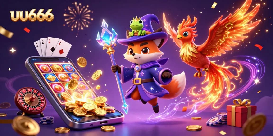 Win big with uu666 through this immersive casino-themed digital illustration.