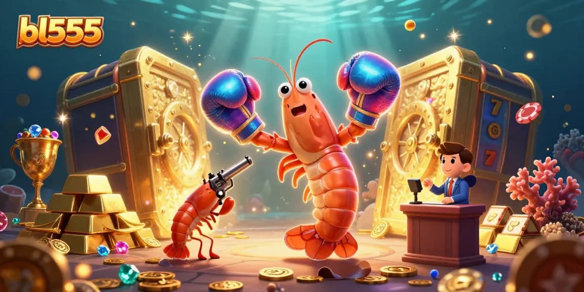 Experience thrilling gameplay with bl555 featuring dynamic cartoon sea creatures in a rich treasure environment.