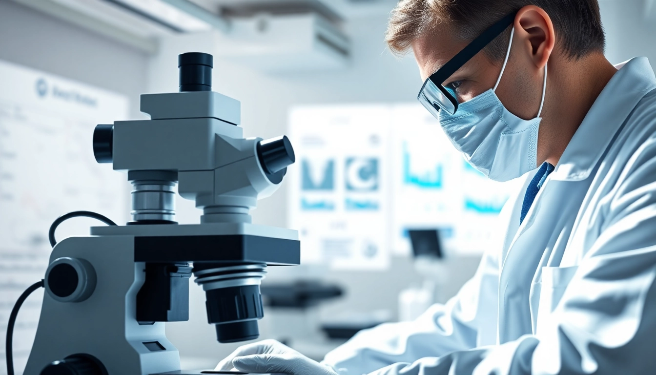 Scientist analyzing Tirzepatide data in a modern laboratory setting, highlighting professionalism and innovation.