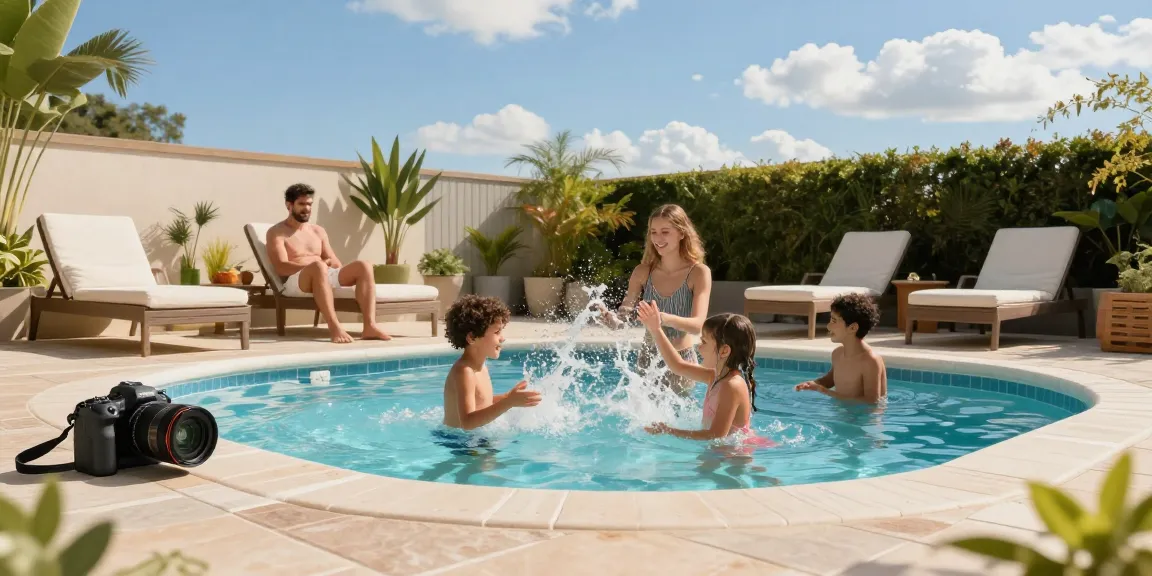 Best chlorinator for inground pools enhancing family fun in a sunlit backyard.