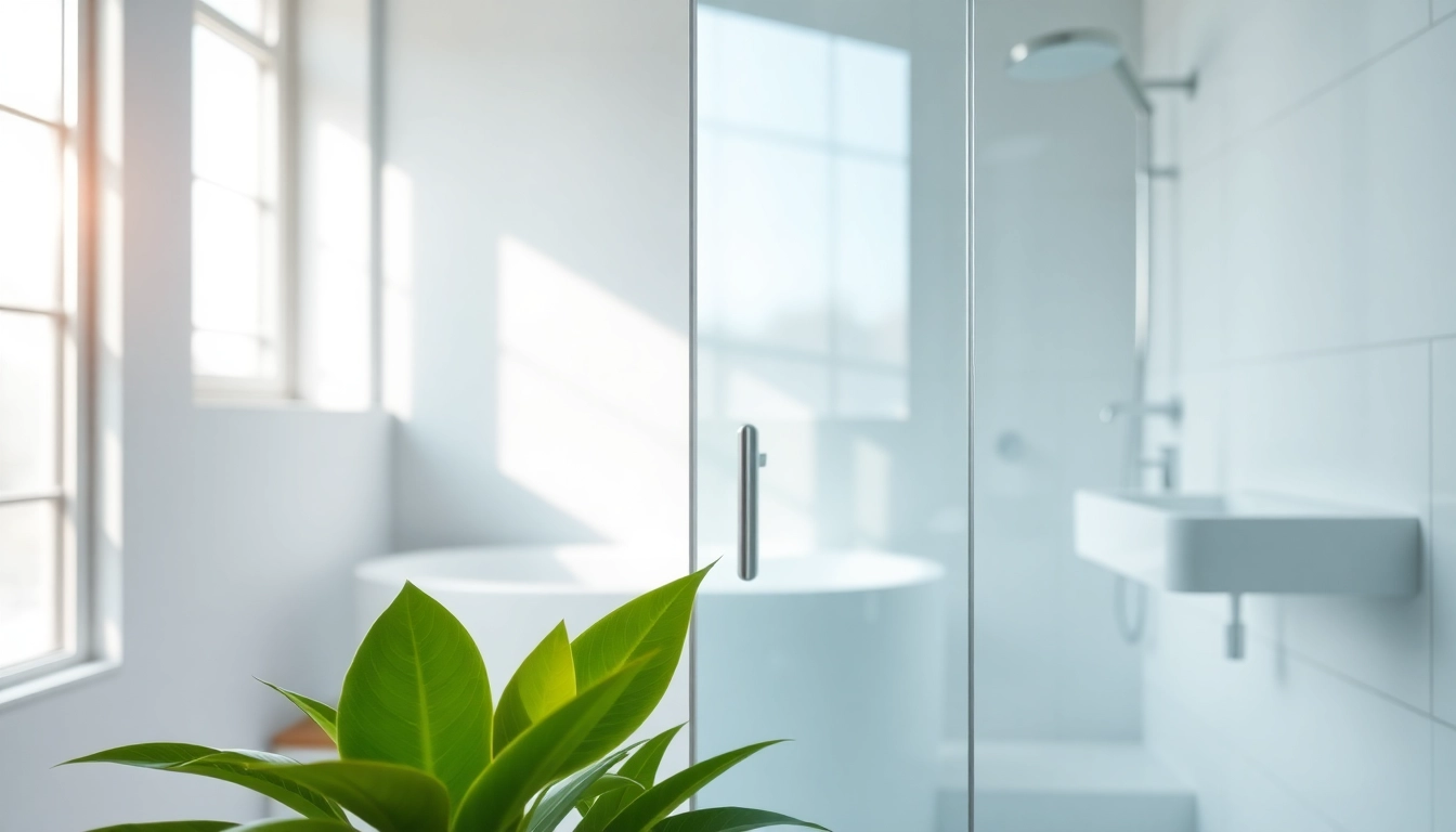Showcasing a modern shower screen sliding door in a stylish bathroom design with natural light.