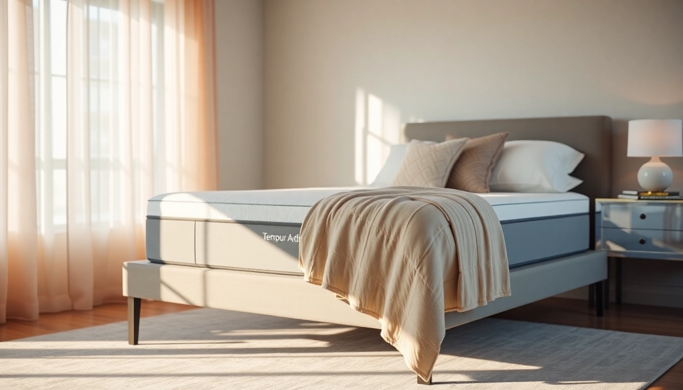 Experience the comfort of the Tempur Adapt mattress in an inviting bedroom setting.