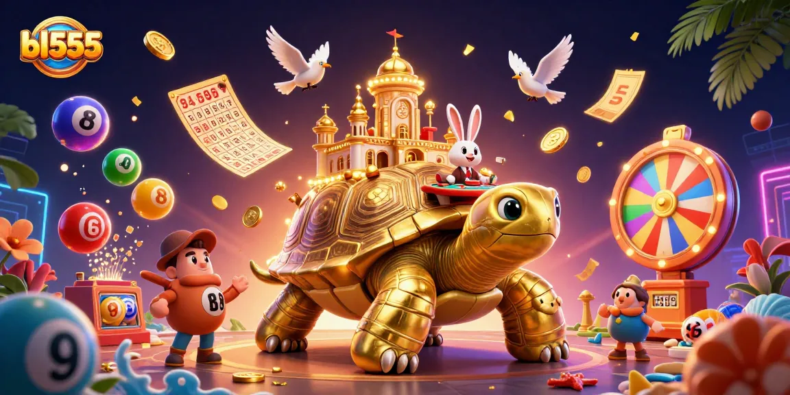 Experience the thrilling world of bl555 with a golden tortoise casino and vibrant game elements.