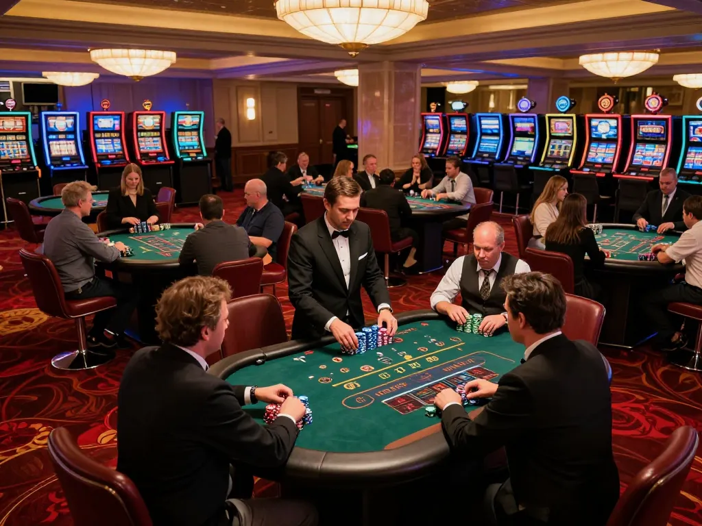 uu88 players engage in blackjack strategy at a luxurious casino table, showcasing dynamic gameplay.