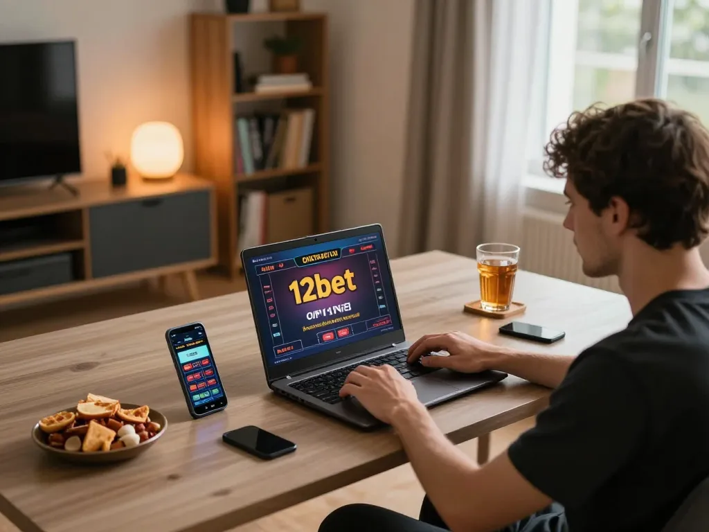 Tham gia vào sòng bài trực tuyến 12bet trên laptop trong một buổi chơi game thoải mái tại nhà