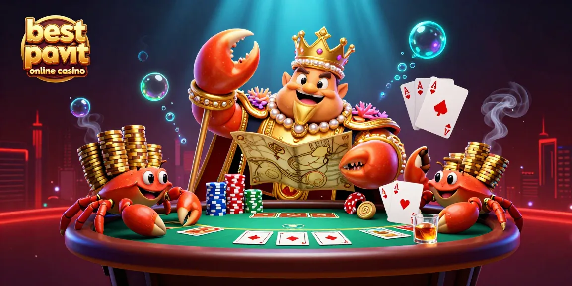Playing at the best payout online casino with animated characters and vibrant poker elements.