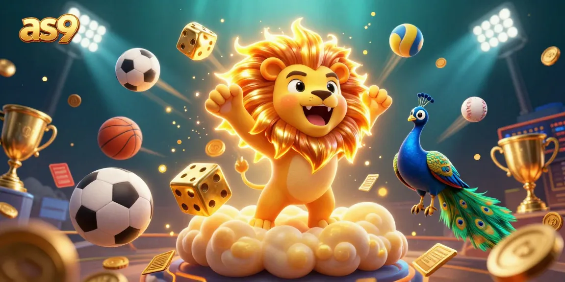 Experience the thrilling world of as9 casino with vibrant 3D illustration showcasing dynamic sports elements.