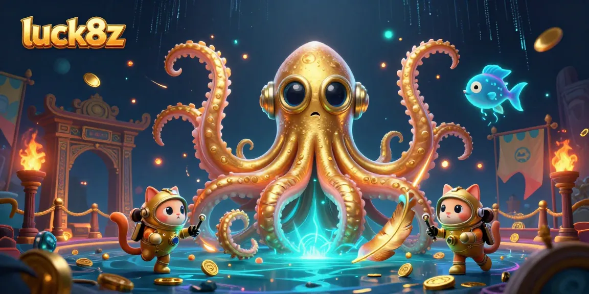 Engage with luck8z's thrilling gaming experience amidst a vibrant ocean scene.